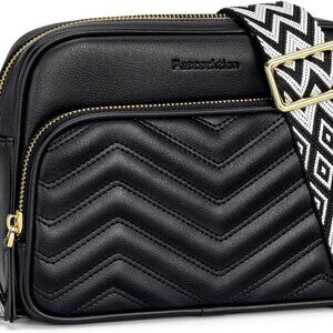 Crossbody Bags for Women Travel Quilted Vegan Leather Small Cross Body Purses Sh